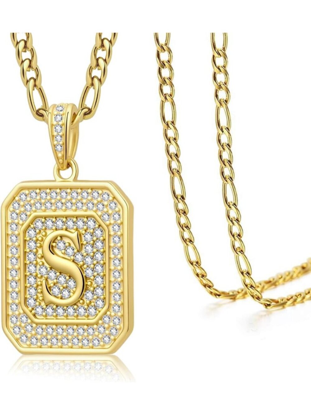 Personalized Gold Initial Necklace for Women & Men - A-Z Letter Pendant Jewelry